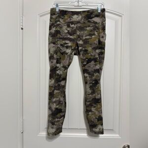 Lululemon Power Thru High-Rise Tight 25" Heritage Camo Wash Juniper Green Multi